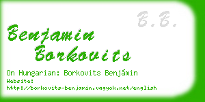 benjamin borkovits business card