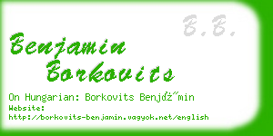 benjamin borkovits business card